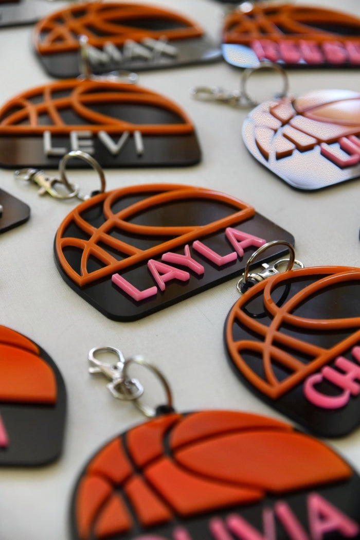 Personalized Basketball Keychain
