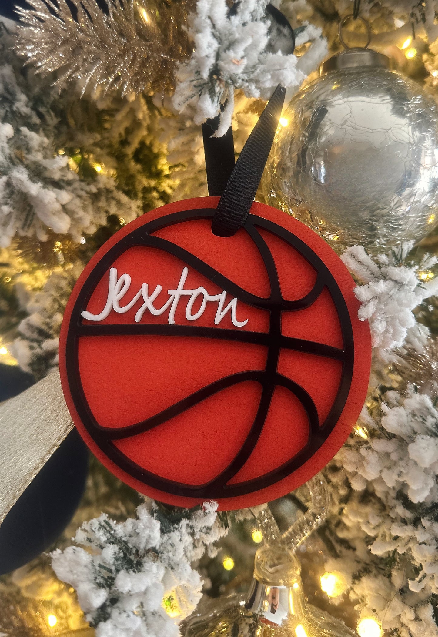 Basketball Ornament - Designs by Kay