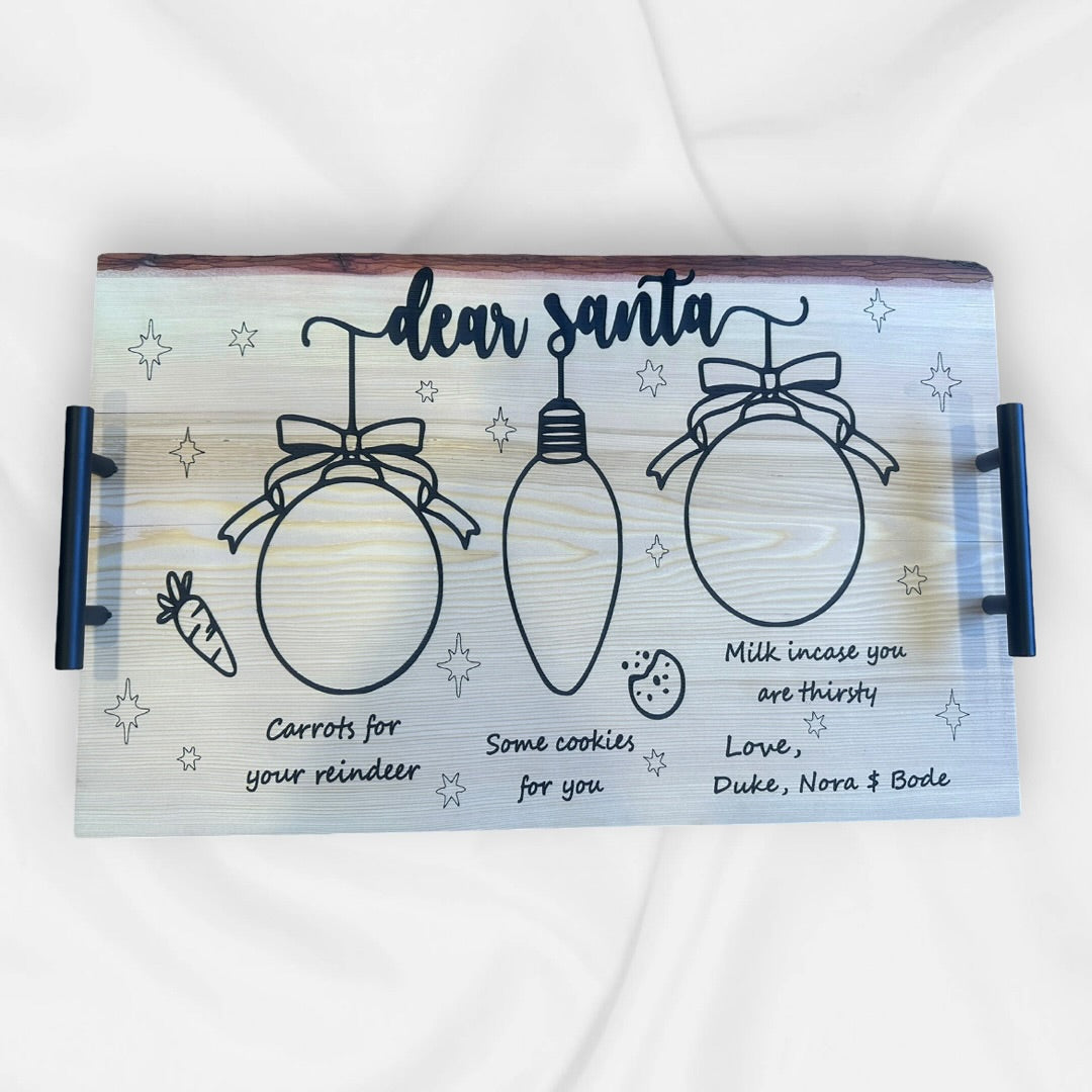 Ornaments Santa Cookie Tray - Designs by Kay