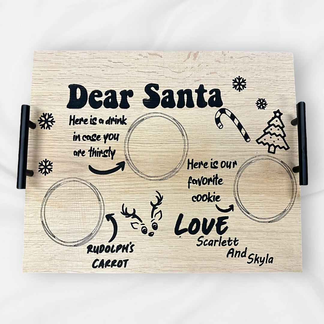Santa Cookie Tray - Designs by Kay