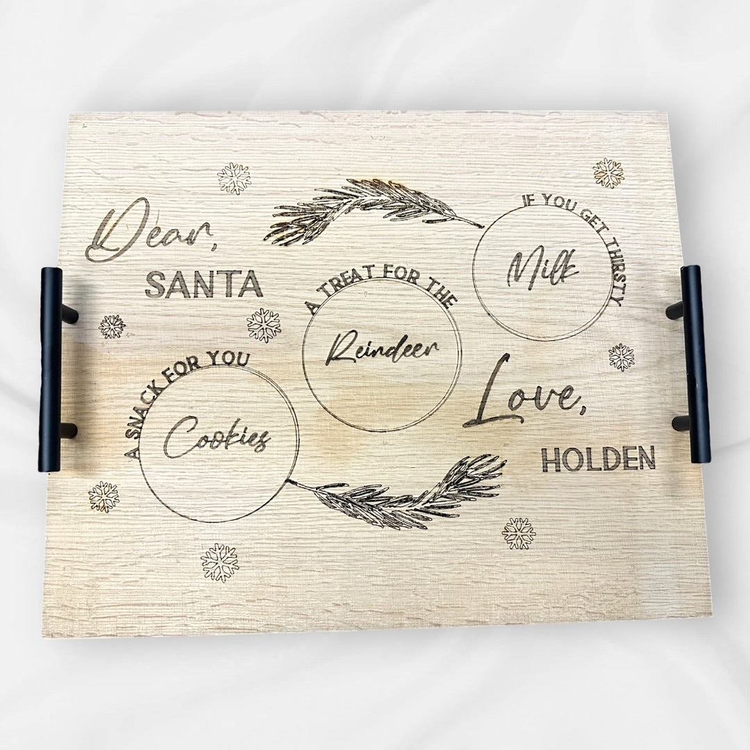 Spruce Santa Cookie Tray - Designs by Kay