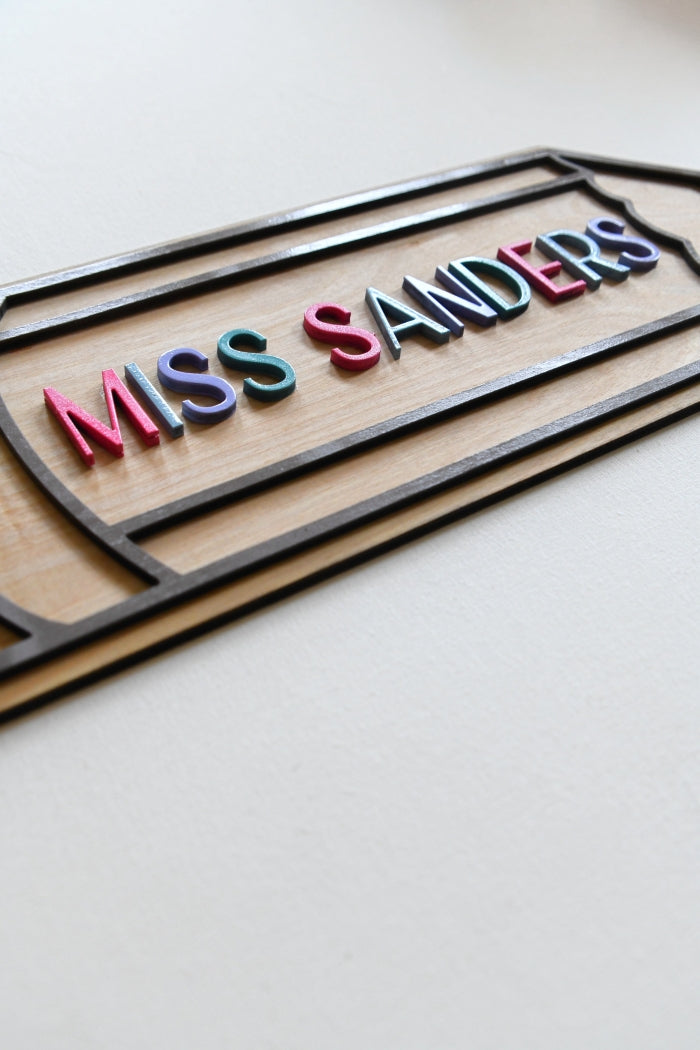 Custom Teacher Sign